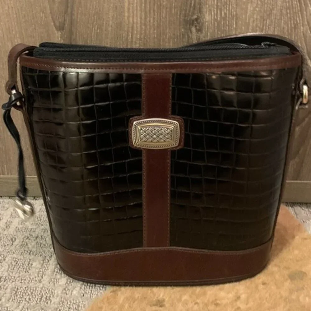 Brighton Embossed Leather Shoulder Bag